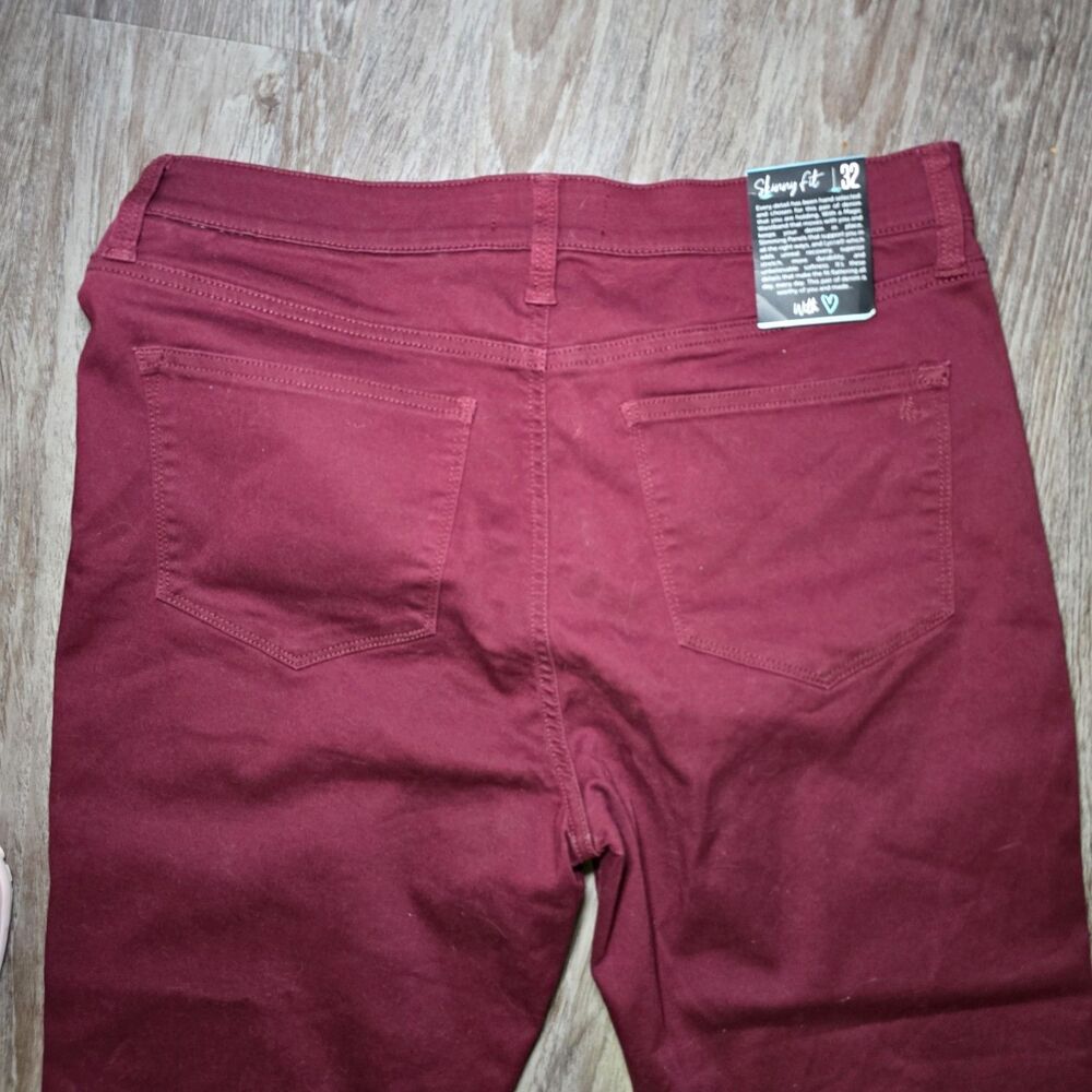 Lularoe Women's 32 Skinny Fit Pants Maroon Red Comfort Stretch Slimming NWT - Picture 4 of 10